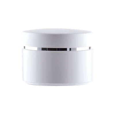 50 Ml  Hvid Creme Bøtte Med Sølv Ring