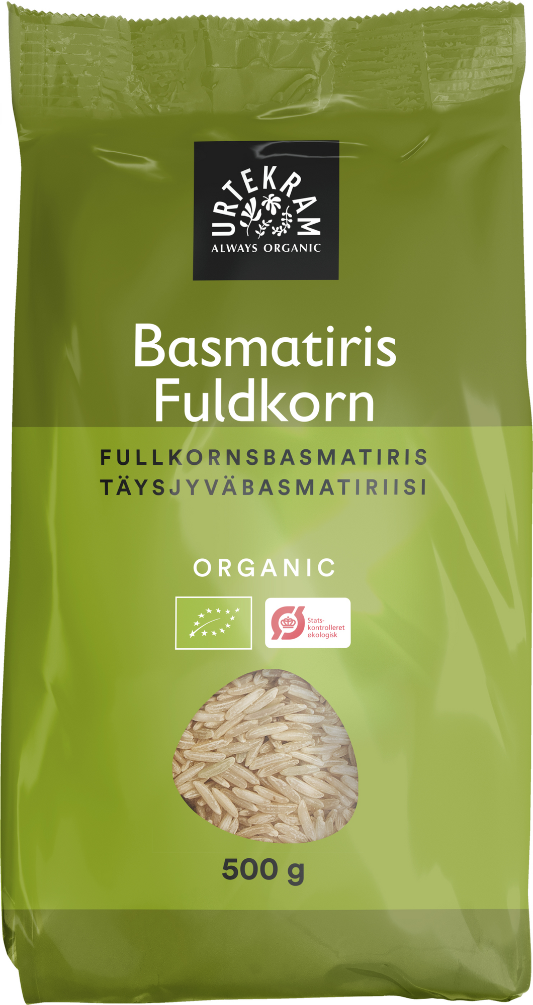 Fuldkorns Basmatiris økologiske   500 Gram