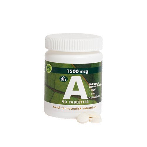 A Vitamin 1500 Mcg 5000 Ie 90 Tabletter