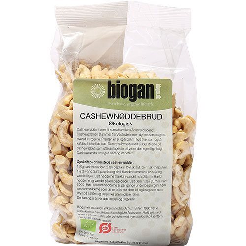 Biogan Cashewnødder I Brud ø 500 G