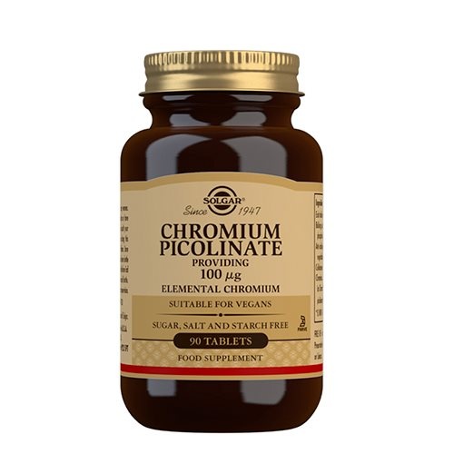 Solgar Chrom Picolinat 100mg Chromium 90 Tabletter