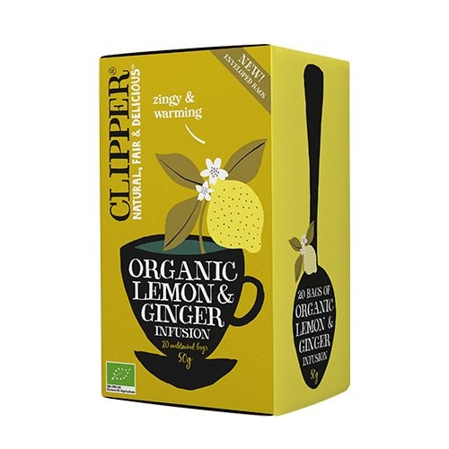 Citron Ingefær Te ø Clipper 20 Breve