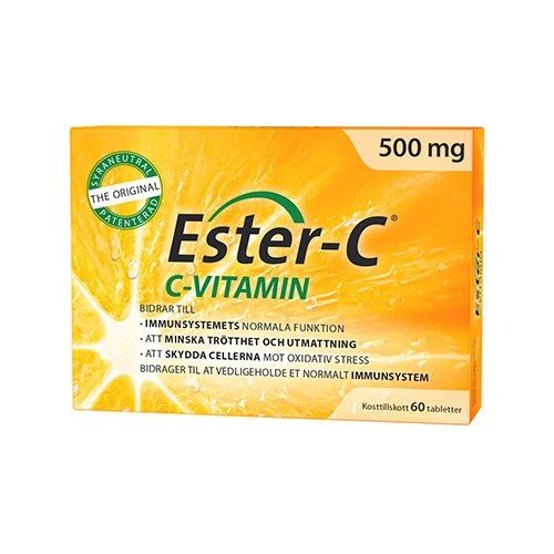 Ester C   C Vitamin 500 Mg   60 Tabletter