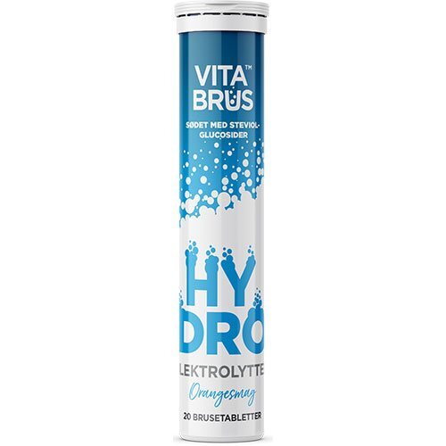 Hydro Elektrolytter Brusetabletter Orangesmag 20 Tabletter