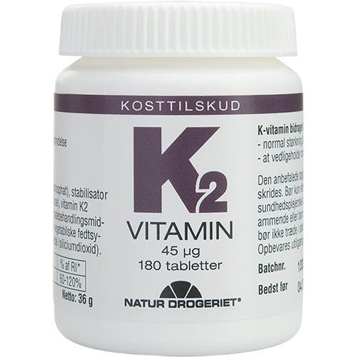 K2 Vitamin   180 Tabletter
