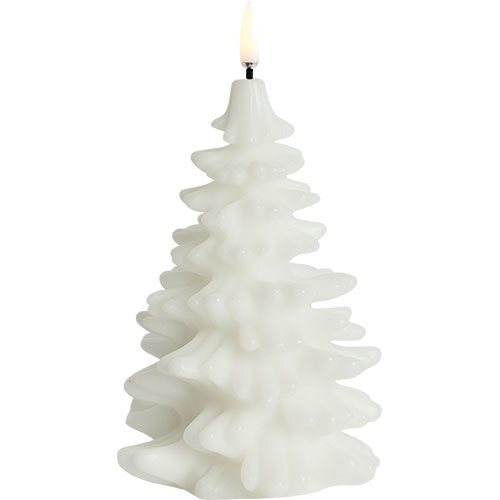 Led Candle Christmas Tree Nw Smooth 10x15 Cm Nordic White