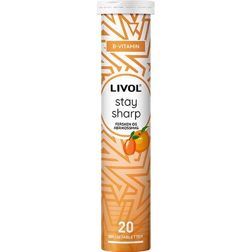 Livol Stay Sharp Fersken Og Abrikossmag 20 Tabletter
