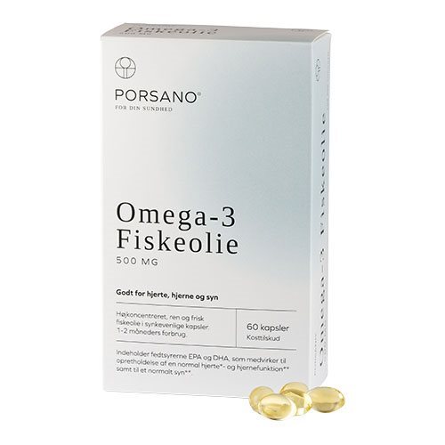 Porsano Omega 3 Fiskeolie 60 Kapsler