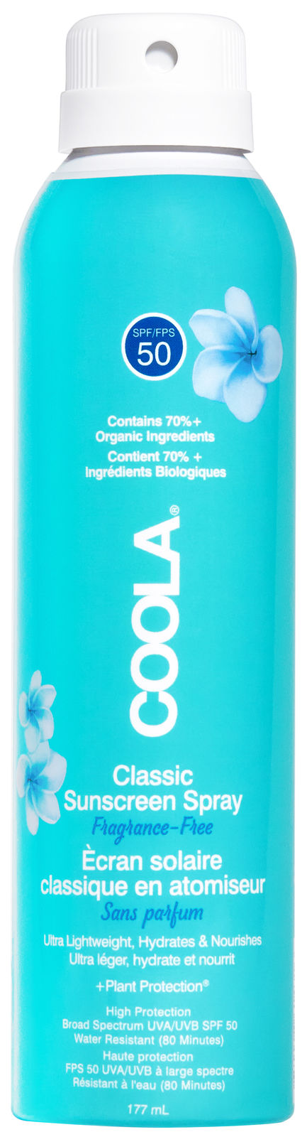 Coola Classic Body Sunscreen Spray Spf 50 Fragrance Free 177ml