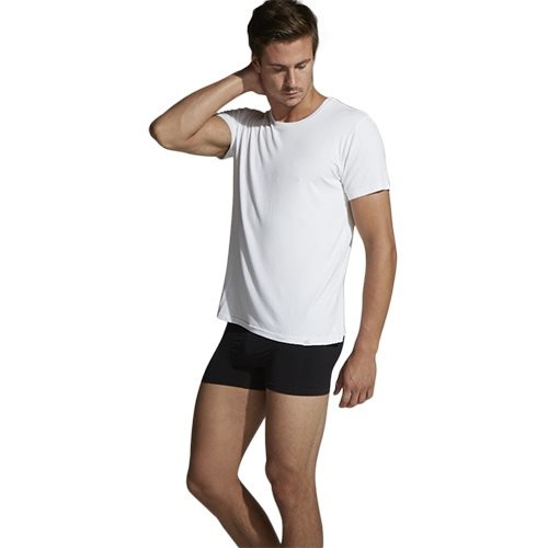T Shirt Herre Hvid Str S Crew Neck
