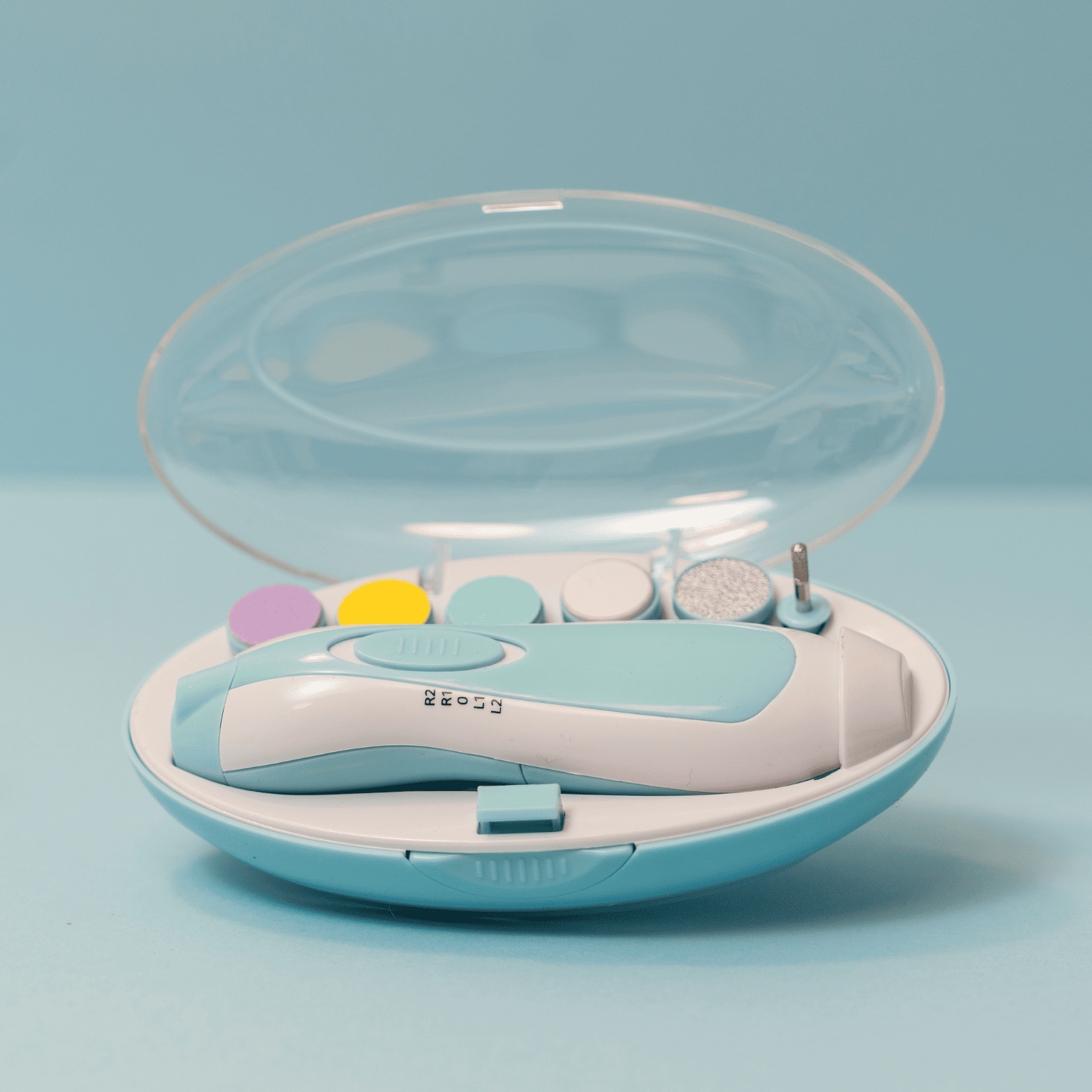 Busters Elektriske Baby Neglefil   Lyseblå
