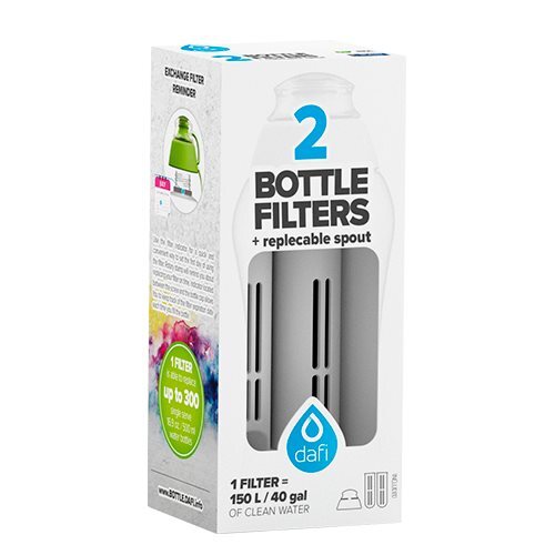 Refiller Filterflaske Antracit Grå 2 Stk Refiller Mundstykke 1 Pk