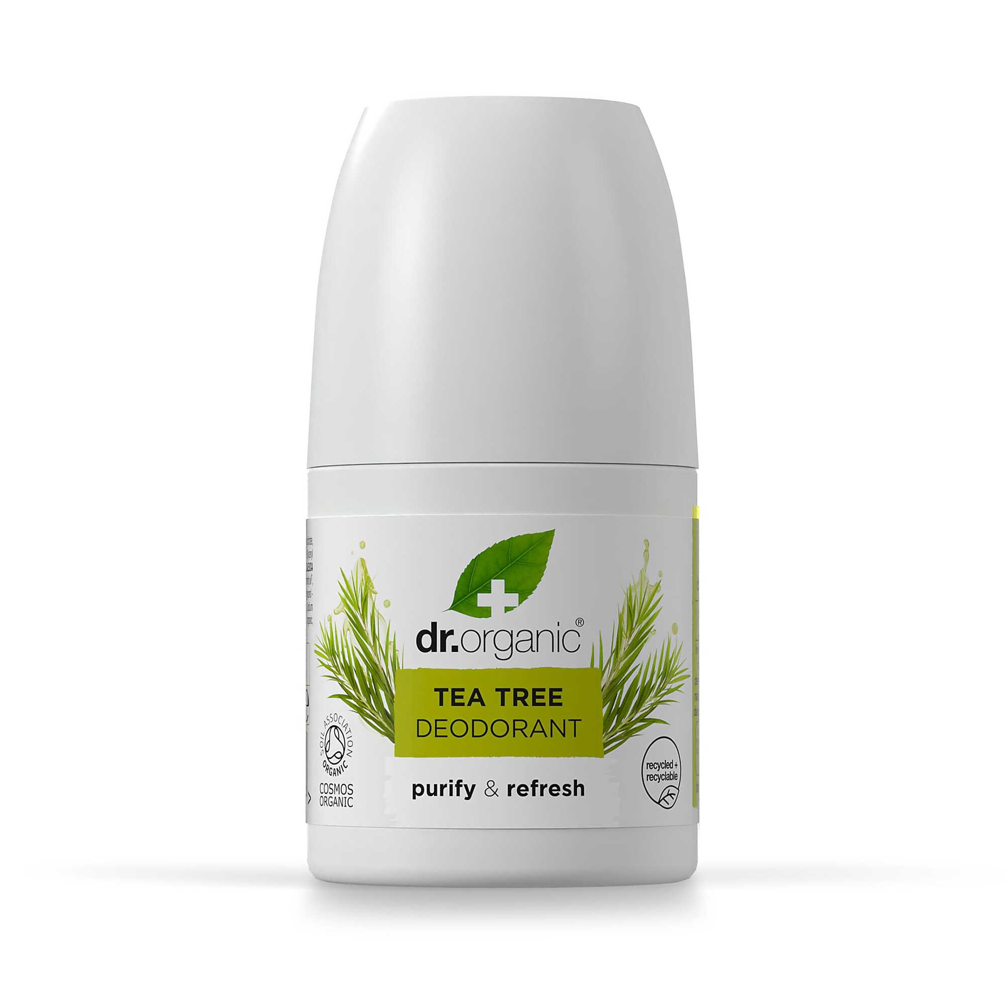 Dr Organic Deo Roll On Tea Tree 50 Ml