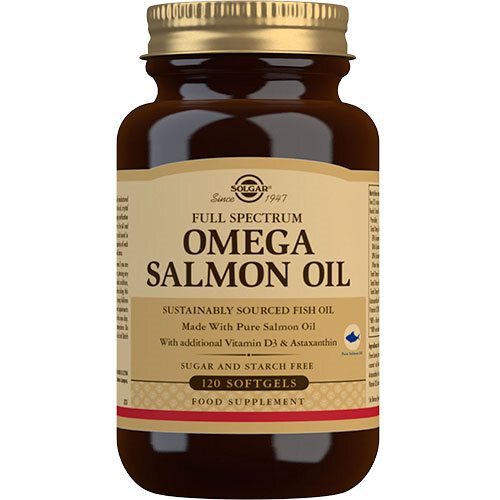 Solgar Full Spectrum Omega Salmon Oil 120 Kapsler
