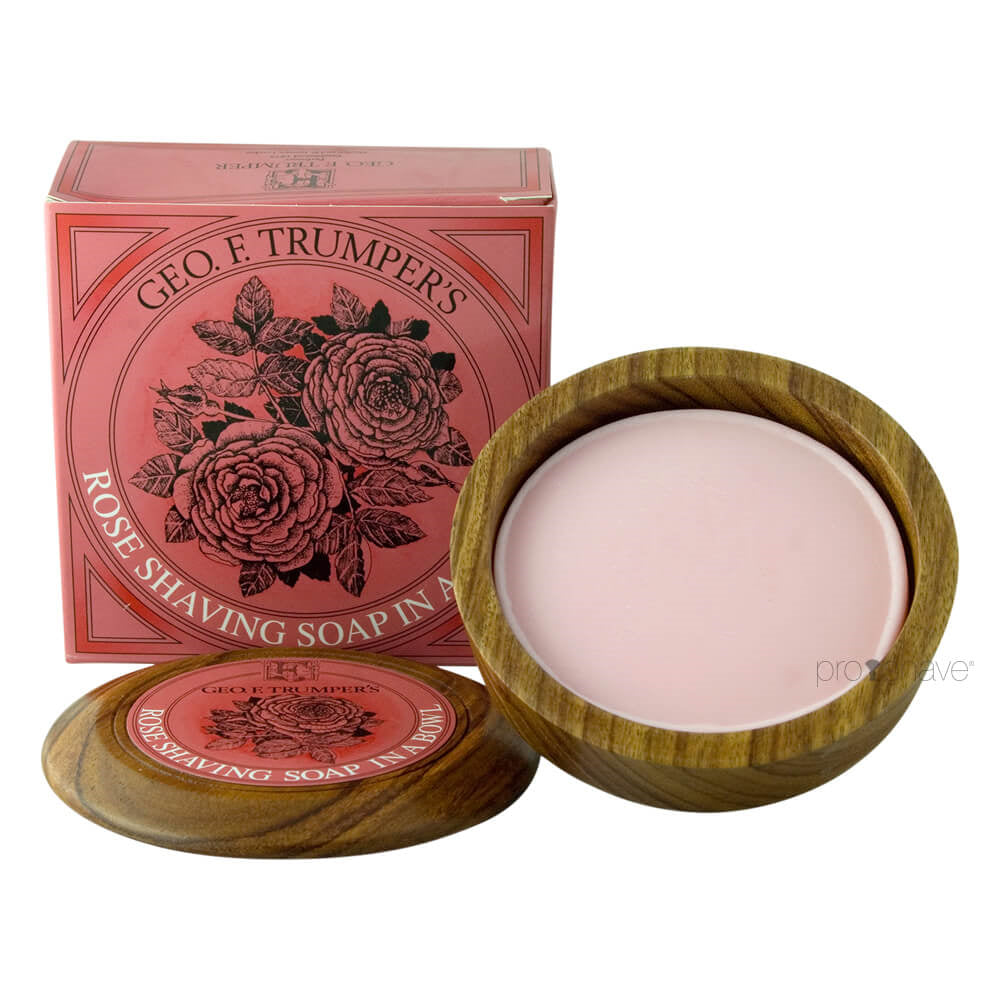 Geo F Trumper Barbersæbe I Skål Rose 80 Gr