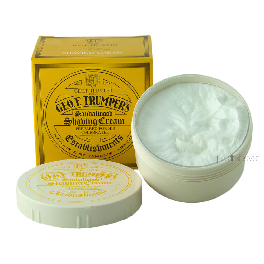 Geo F  Trumper Barbercreme I Skål  Sandeltræ  200 Gr