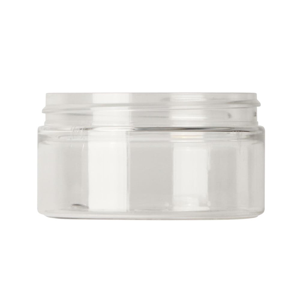 Plastbøtte 100 Ml Klar Pet Med 70 Mm Gevind  Let Og Stærk  Giftfri  Genanvendelig   Hedenhus   Til Cremer  Salver M M
