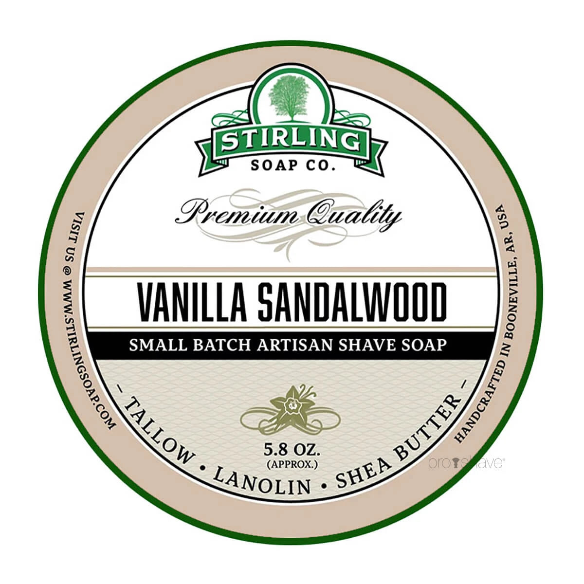 Stirling Soap Company Barbersæbe  Vanilla Sandalwood  170 Ml