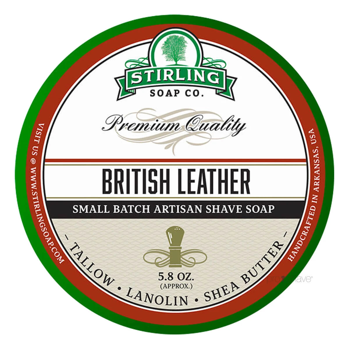 Stirling Soap Company Barbersæbe  British Leather  170 Ml