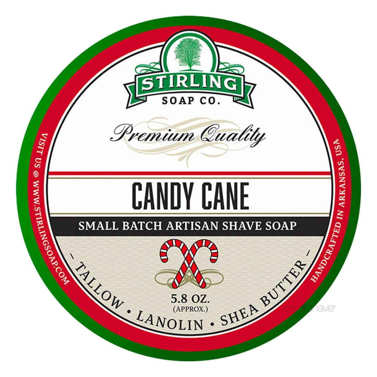 Stirling Soap Company Barbersæbe  Candy Cane  170 Ml