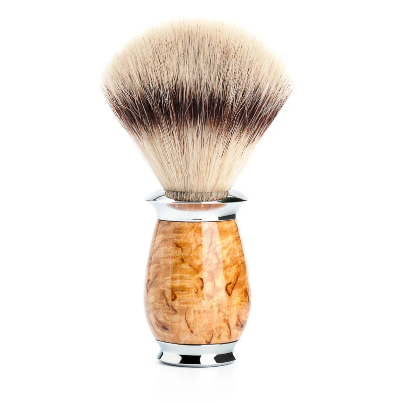 M? Hle Shaving Silvertip Fibre? Barberkost 21 Mm Purist Karelian Burl Birk