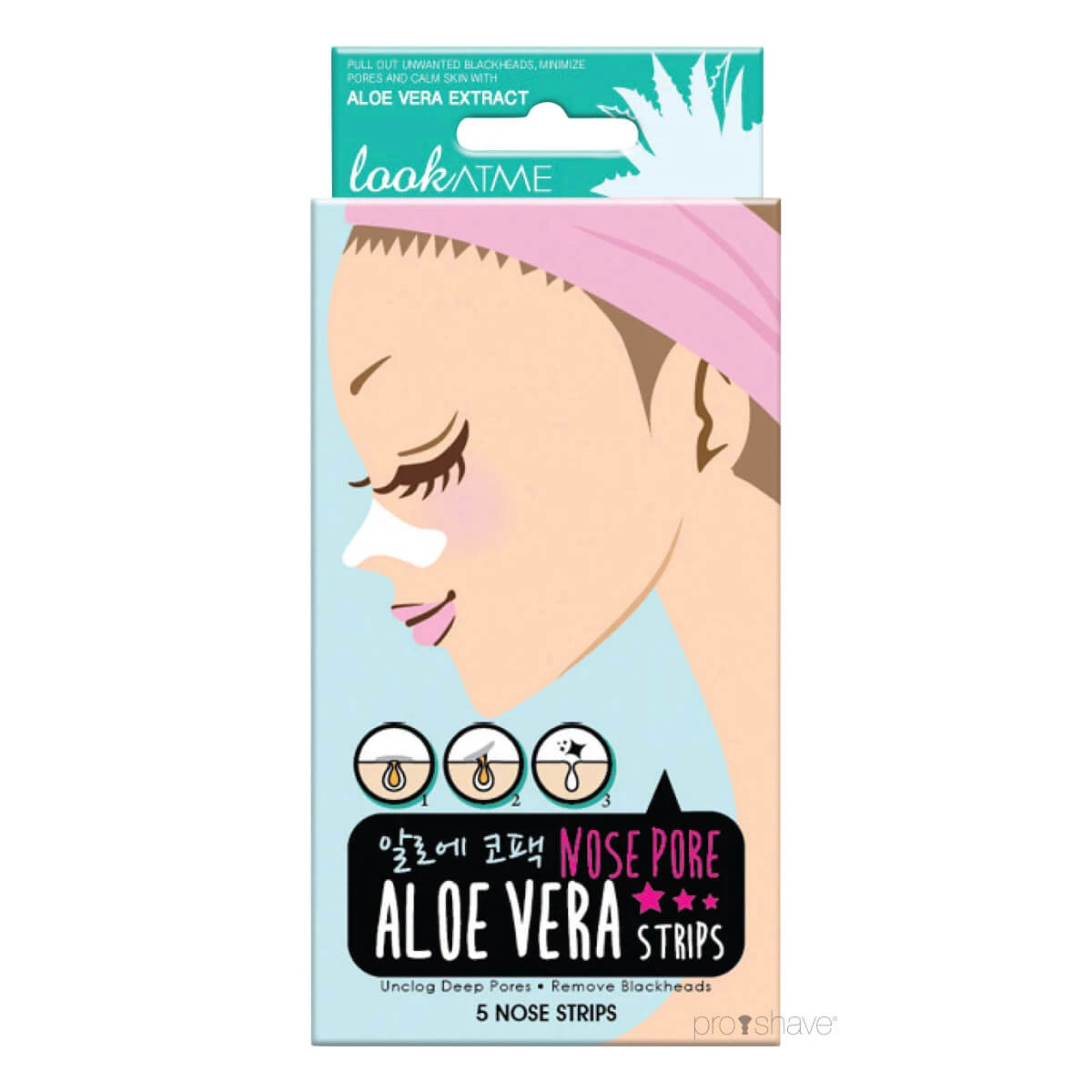 Look At Me Nose Pore Strips  Aloe Vera  5 Stk  Bemærk Dato