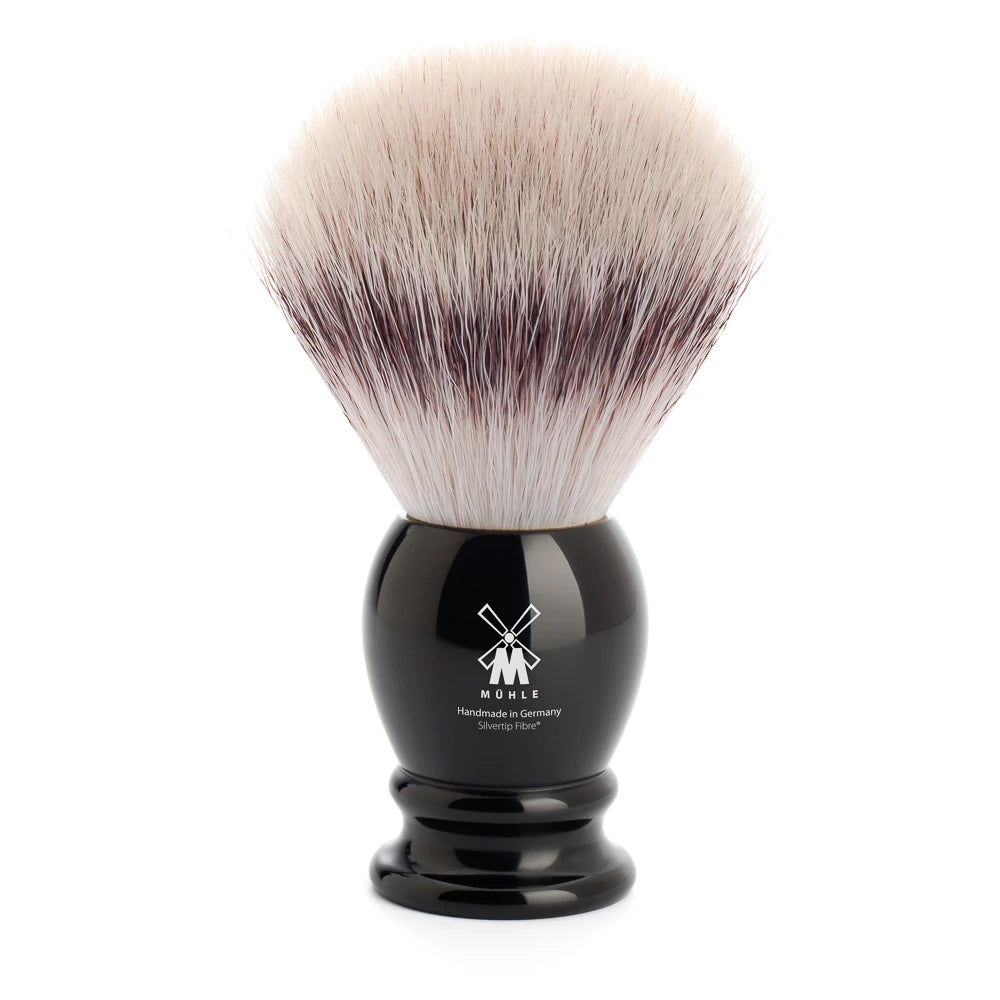 M? Hle Shaving Silvertip Fibre? Barberkost 25 Mm Classic Sort Kunstharpiks