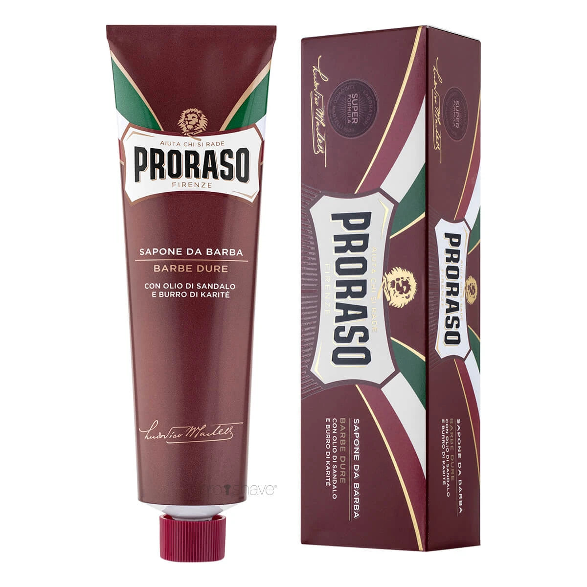 Proraso Barbercreme Nourishing Sandeltræsolie Og Sheasmør 150 Ml