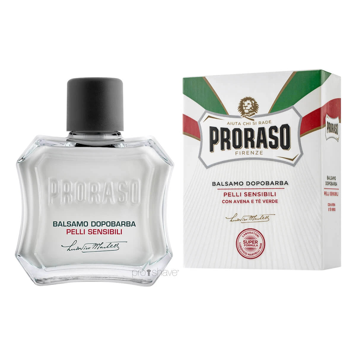 Proraso Aftershave Balm Sensitive Grøn Te Havre 100 Ml
