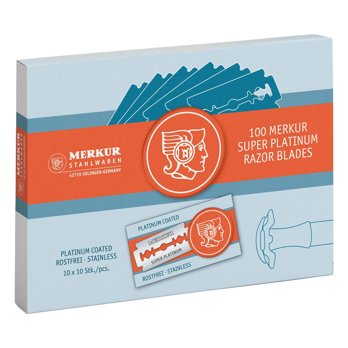 Merkur Super Platinum De Barberblade  1 Stang  10x10 Stk   100 Stk