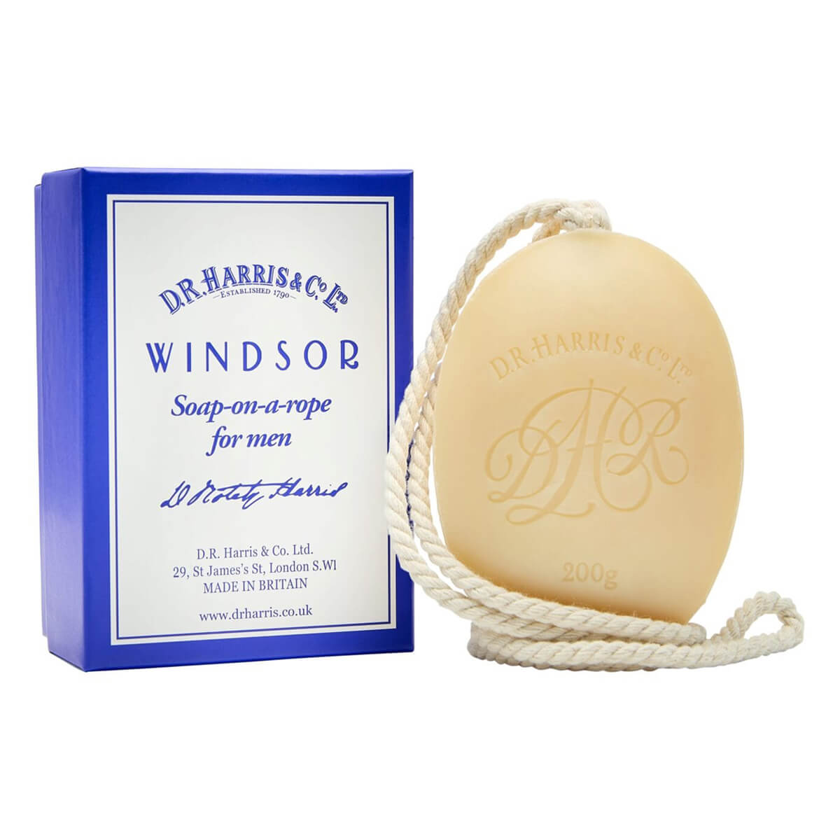 D R  Harris   Co  Ltd Windsor Badesæbe På Snor  200 G