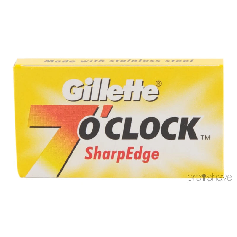 Gillette 7 O Apos Clock Sharpedge De Barberblade Gul 2x5 Stk 10 Stk