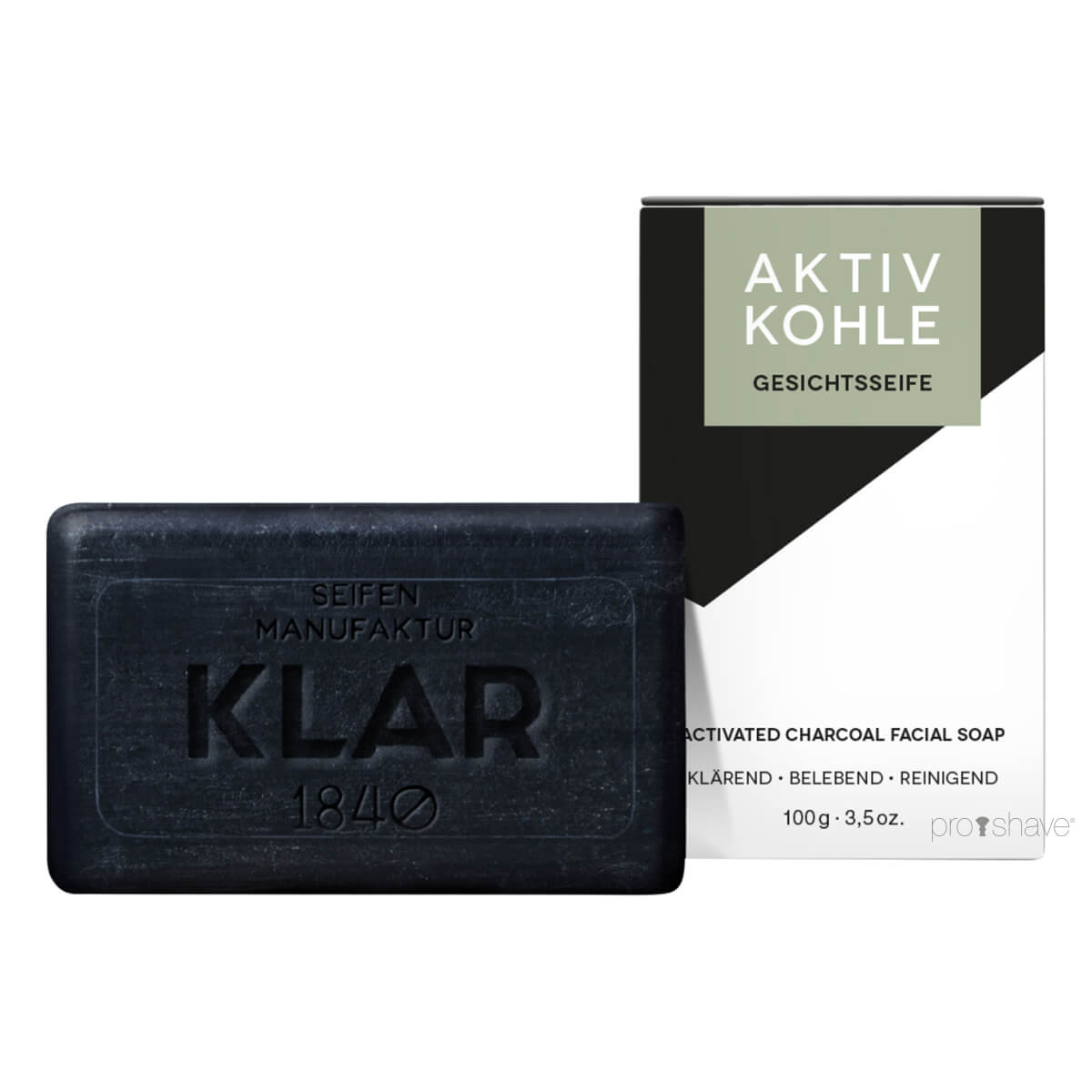 Klar Seifen Sæbe Aktivt Kul 100 Gr