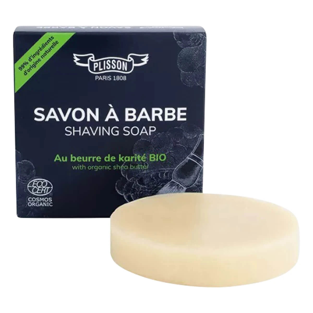 Plisson 1808 Organic Shea Butter Shaving Soap Ecocert 80 G