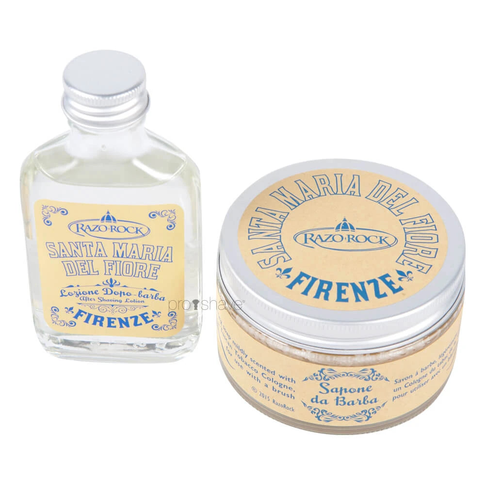 Razorock Santa Maria Del Fiore Sæt Barbersæbe Og Aftershave