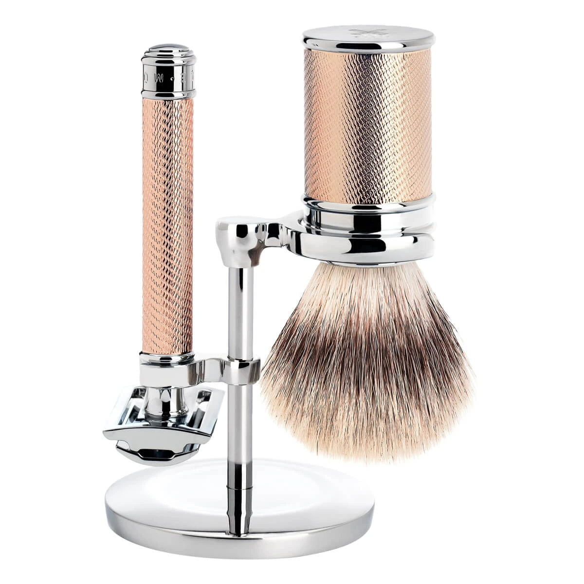 M? Hle Shaving Barbersæt Med De Skraber Fibre Barberkost Og Holder Traditional Rosegold