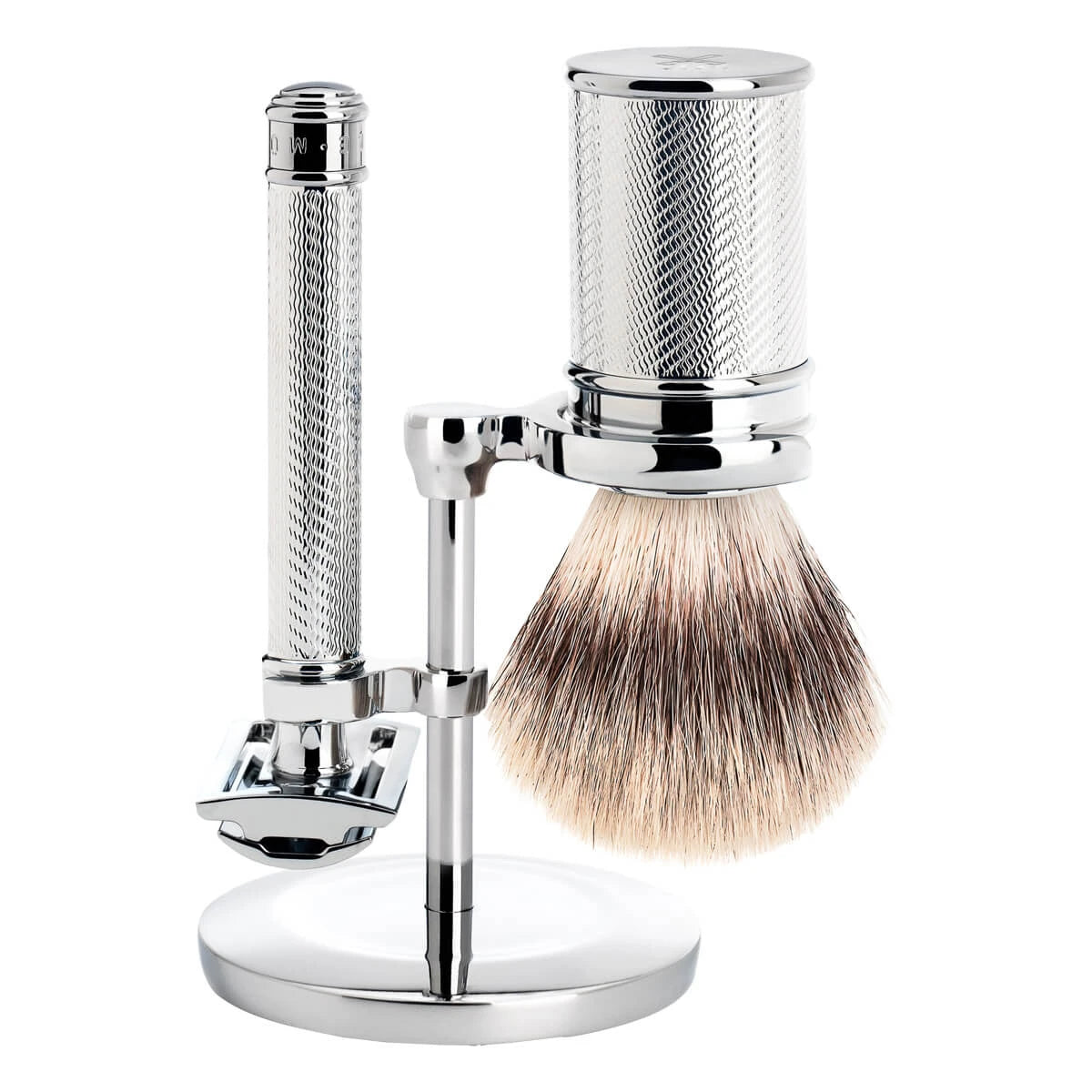 M? Hle Shaving Barbersæt Med De Skraber  Barberkost Og Holder  Traditional  Krom