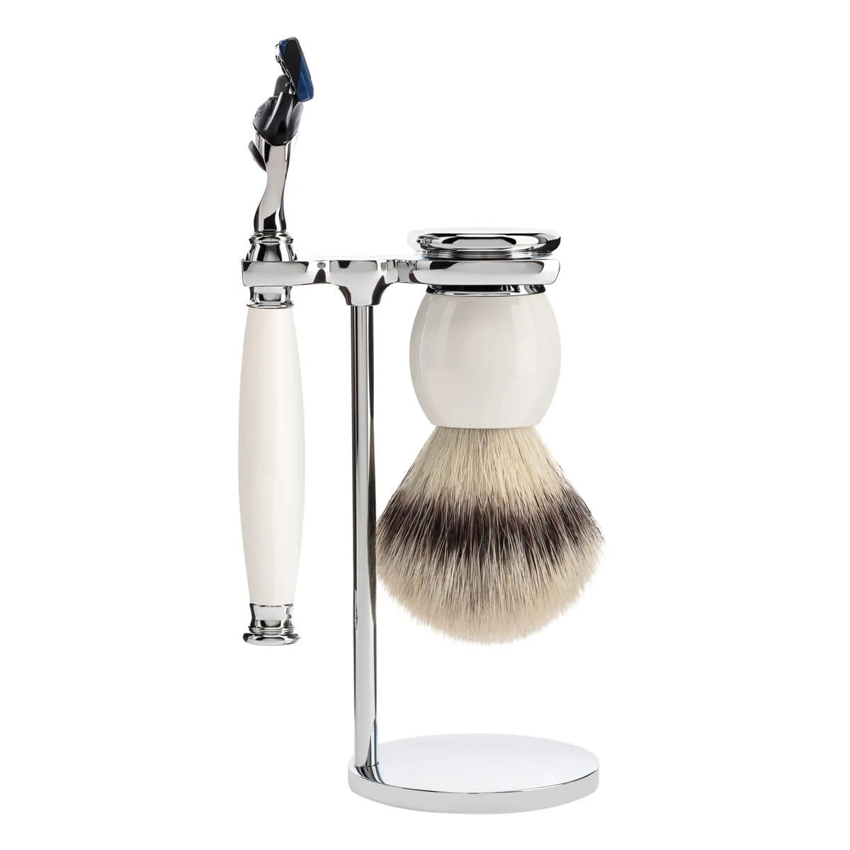 M? Hle Shaving Barbersæt Med Skraber Barberkost Og Holder Sophist Porcelæn