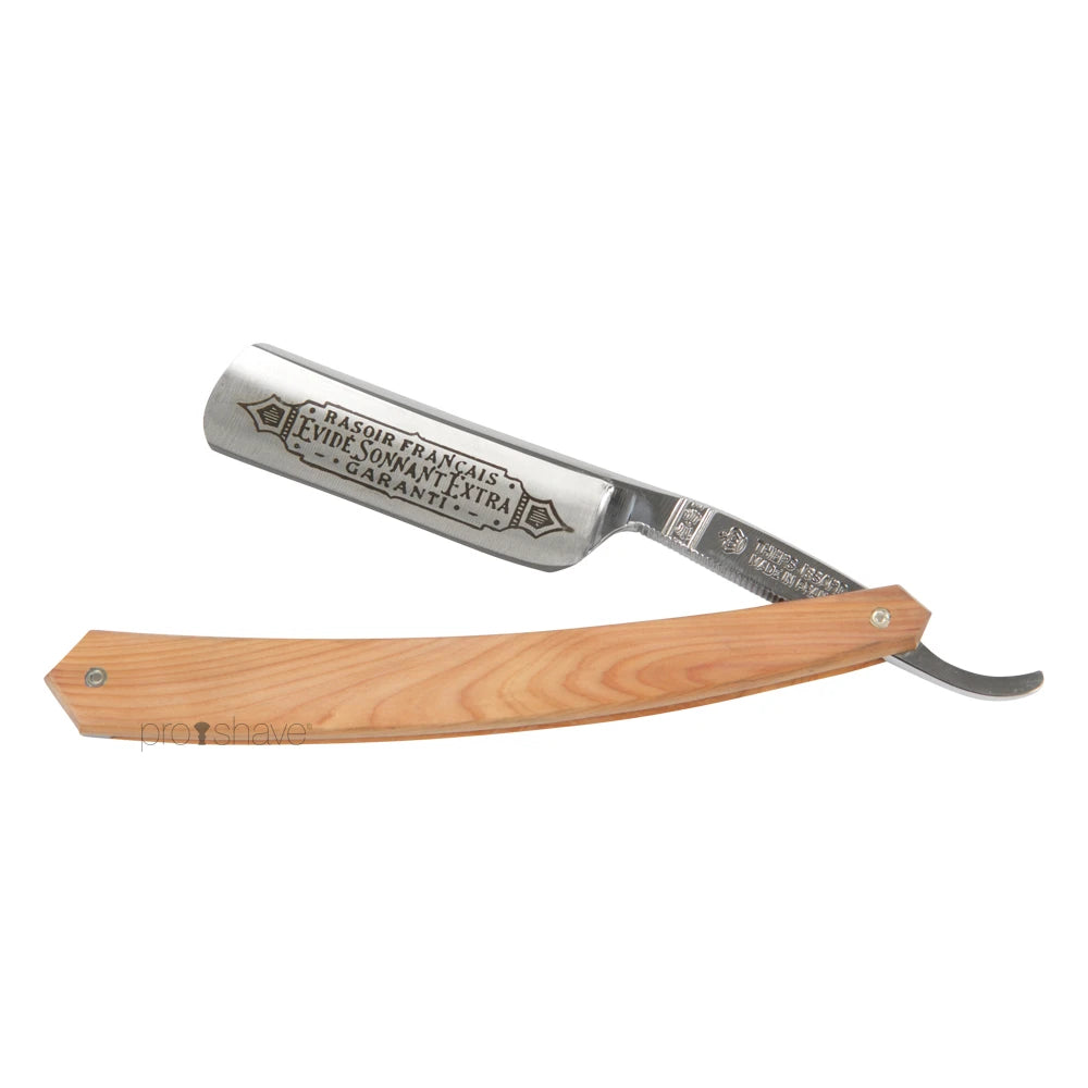 Thiers Issard Straight Razor 6 8 Round Nose Cedertræ
