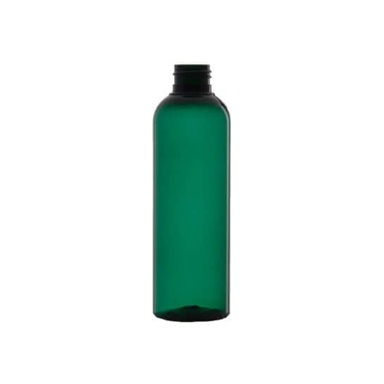 Plastflaske 200 Ml Pet 24 410 Mørkegrøn Gennemsigtig  Genanvendelig   Hedenhus   Diameter 47 Mm  Højde 151 Mm
