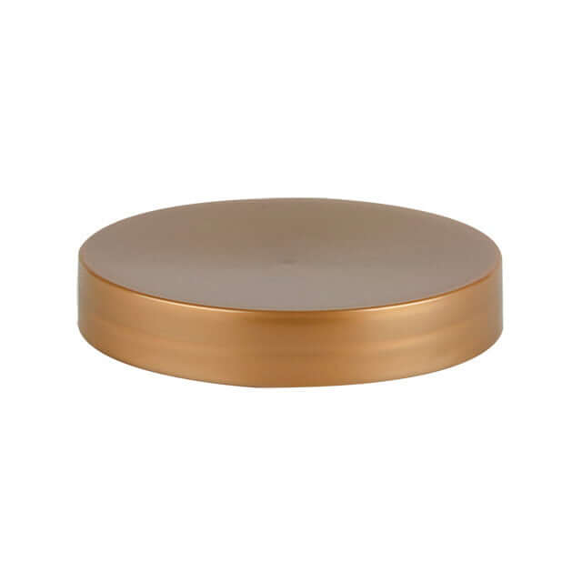 Låg Til Bøtter 70 Mm Gevind Mat Guld Pp Plast Diameter 71 Mm  Højde 14 Mm   Hedenhus   Giftfri  Lugtfri  Genbrugelig