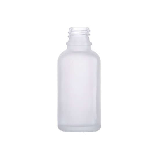 Glasflaske 30 Ml Matteret Klar Glas Din18   Hedenhus   Til Olier  Højde 7 9 Cm  Diameter 3 3 Cm  Uden Låg
