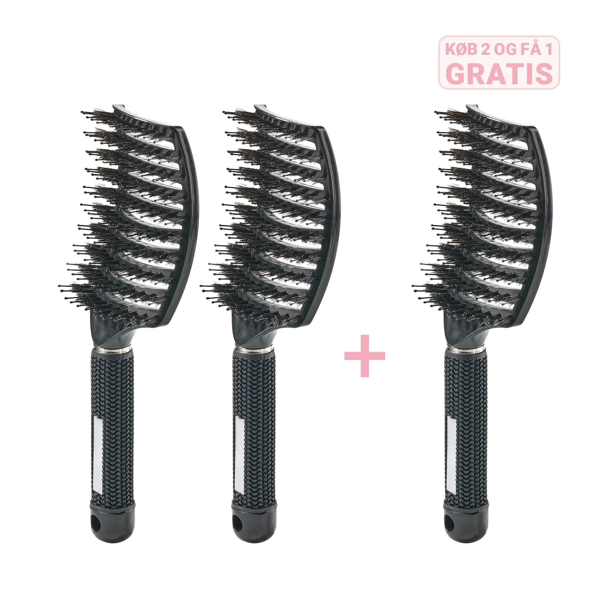Curved Paddle Brush Køb 2 Stk Få 1 Stk Gratis 2 Stk Sort 1 Gratis