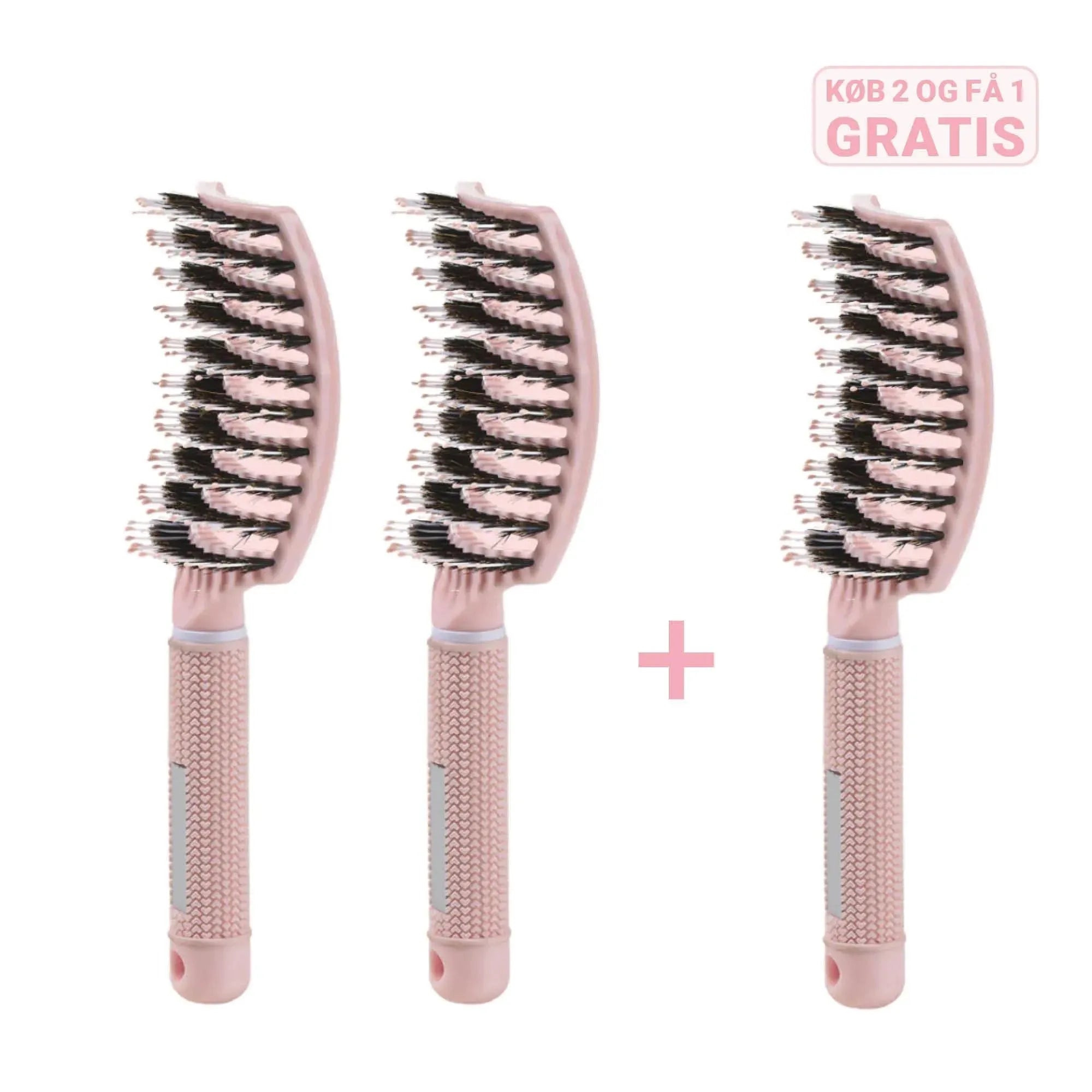 Curved Paddle Brush Køb 2 Stk Få 1 Stk Gratis 2 Stk Lyserød 1 Stk Gratis