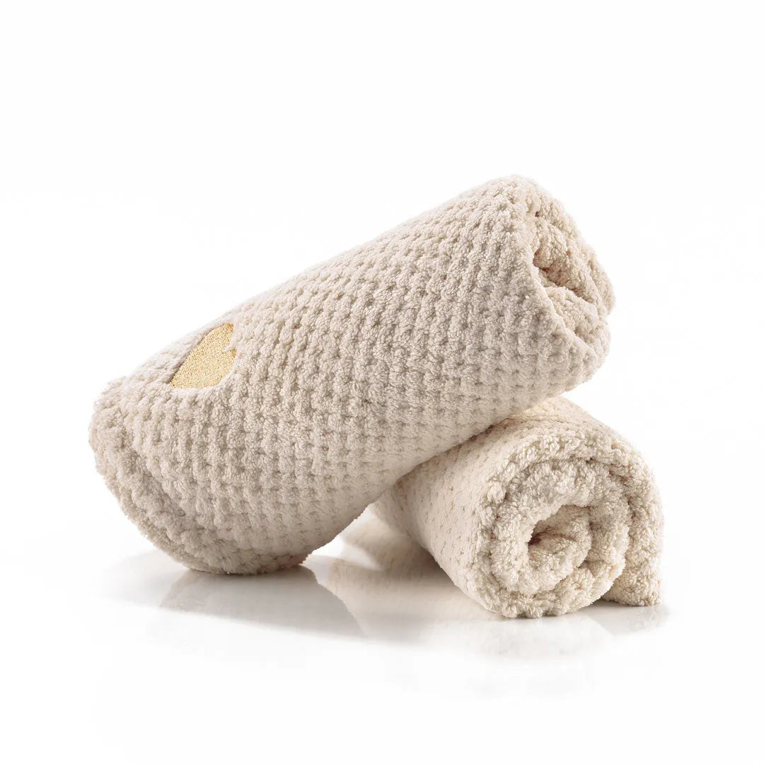 Mikrofiber Håndklæde Til Hår Sand 2 Stk Spar 15