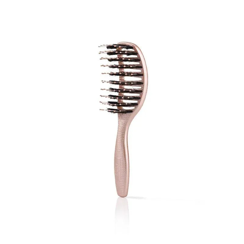 Mini Curvy Brush Hårbørste Med Vildsvinehår Shiny Rose