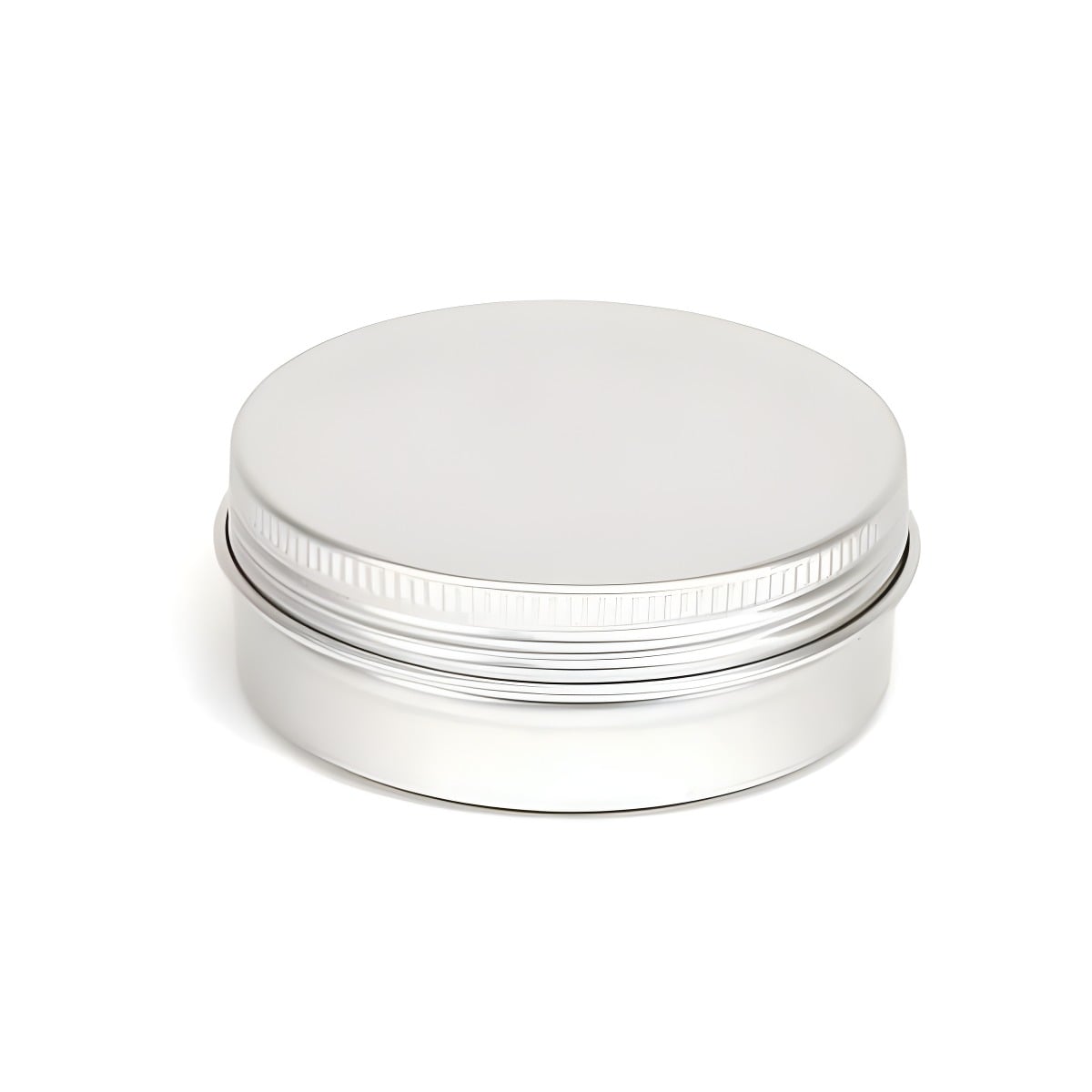 Aluminiumsbøtte 60 Ml Med Skruelåg Og Skumpude   Hedenhus   Indvendig Lakering  Diameter 71 Mm  Højde 25 Mm