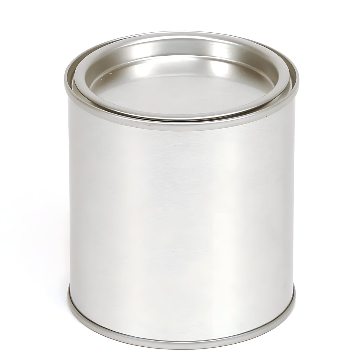 Metal Dåse 250 Ml Med Aftageligt Låg  ø 75 Mm X H 82 Mm  Lakbelagt Jernblik   Hedenhus   Til Cremer  Salver  Maling