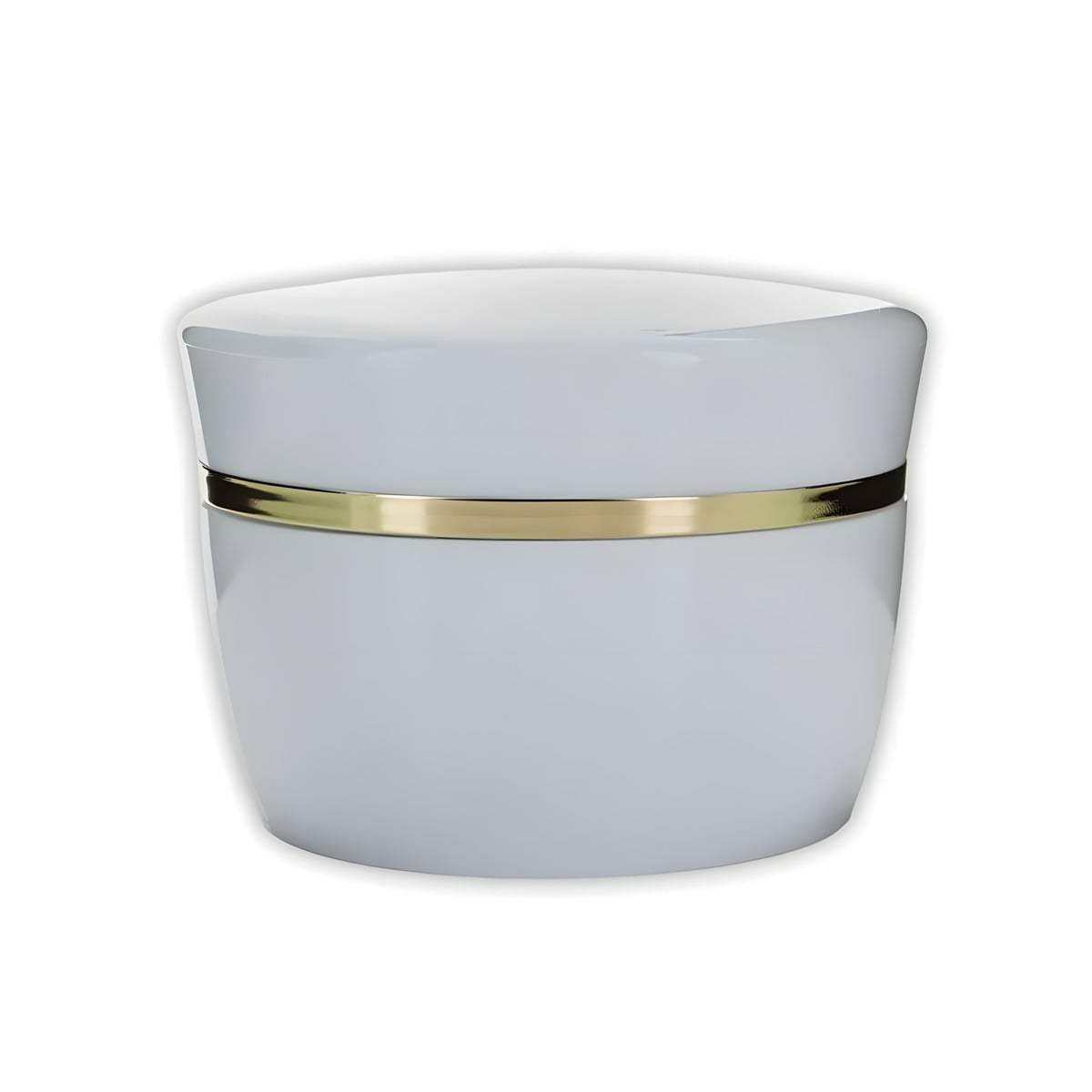 Plast Bøtte 50 Ml Hvid Med Guld Kant   Hård Pp Plast  Giftfri  Lugtfri  Genanvendelig   Hedenhus