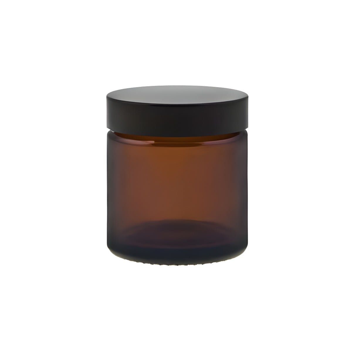 Glas Bøtte 60 Ml Brun Med Sort Skruelåg   Tæt Lukning  Kartonpude  Højde 55 Mm  Diameter 51 Mm   Hedenhus